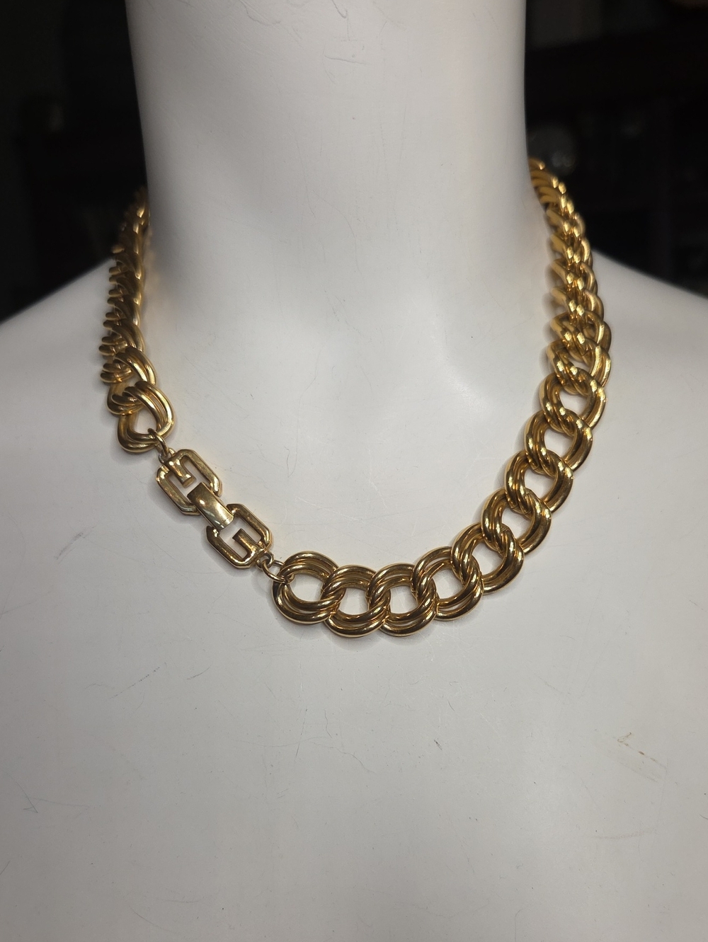 Givenchy 14k Goldplated Curb Heavy Chain Necklace 18"